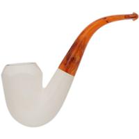 AKB Meerschaum Spot Carved Paneled Bent Billiard (with Case)