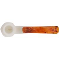AKB Meerschaum Spot Carved Paneled Bent Billiard (with Case)