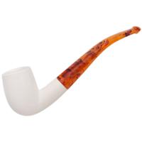 AKB Meerschaum Smooth Bent Billiard (with Case)