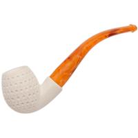 AKB Meerschaum Lattice Bent Egg (with Case)
