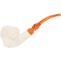 AKB Meerschaum Carved Satyr (Selver) (with Case)