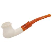 AKB Meerschaum Spot Carved Bent Brandy (with Case)
