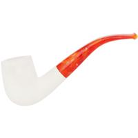 AKB Meerschaum Smooth Bent Billiard (with Case)