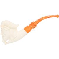 AKB Meerschaum Carved Satyr (Selver) (with Case)