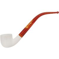 AKB Meerschaum Spot Carved Bent Pot (Erdogan) (with Case)