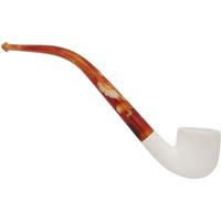 AKB Meerschaum Spot Carved Bent Pot (Erdogan) (with Case)