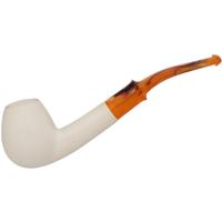 AKB Meerschaum Spot Carved Bent Brandy (Erdogan) (with Case)