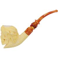 AKB Meerschaum Carved Skull with Hat (A. Cevik) (with Case)