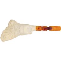 AKB Meerschaum Carved Bearded Man with Pipe (with Case)