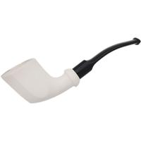 AKB Meerschaum Smooth Paneled Bent Billiard (with Case)