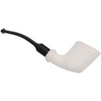 AKB Meerschaum Smooth Paneled Bent Billiard (with Case)