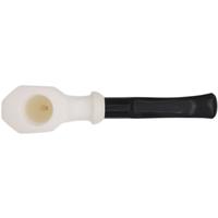 AKB Meerschaum Smooth Paneled Bent Billiard (with Case)