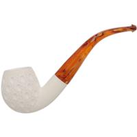 AKB Meerschaum Lattice Bent Egg (with Case)