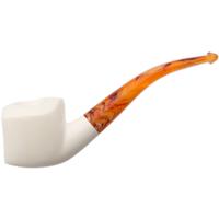 AKB Meerschaum Smooth Paneled Bent Pot (with Case)