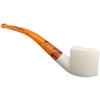 AKB Meerschaum Smooth Paneled Bent Pot (with Case)