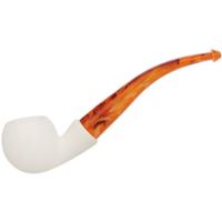 AKB Meerschaum Spot Carved Bent Apple