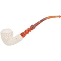 AKB Meerschaum Floral Carved Rhodesian (Selver) (with Case)
