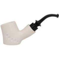 AKB Meerschaum Spot Carved Poker (with Case)