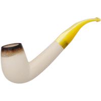 AKB Meerschaum Smooth Bent Billiard (with Case)