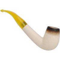AKB Meerschaum Smooth Bent Billiard (with Case)