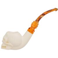 AKB Meerschaum Carved Skull (with Case)