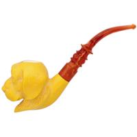 AKB Meerschaum Carved Dog (Kenan) (with Case)
