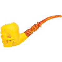 AKB Meerschaum Spot Carved Skull (Kenan) (with Case)