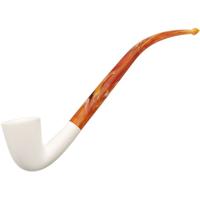 AKB Meerschaum ****Smooth Bent Dublin Churchwarden (Ali) (with Case)