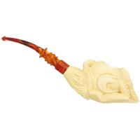 AKB Meerschaum Carved Dragon Claw Holding Egg (Ali) (with Case)