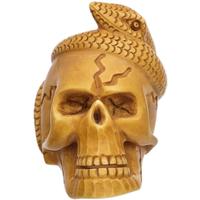 AKB Meerschaum Carved Skull and Snake (Ali) (with Case)