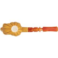 AKB Meerschaum Carved Skull Pumpkin Head (Ali) (with Case)