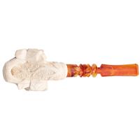 AKB Meerschaum Carved La Catrina Skull (I. Baglan) (with Case)