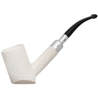 AKB Meerschaum Spot Carved Poker with Silver (with Case)