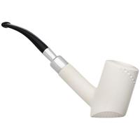 AKB Meerschaum Spot Carved Poker with Silver (with Case)