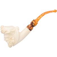 AKB Meerschaum Carved Laughing Bearded Pirate with Hat (with Case)