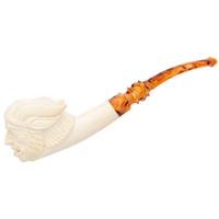 AKB Meerschaum Carved Satyr (Selver) (with Case)