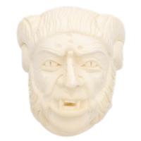 AKB Meerschaum Carved Satyr (Selver) (with Case)