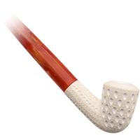 AKB Meerschaum Lattice Bent Dublin Churchwarden (with Case)