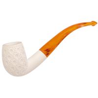AKB Meerschaum Lattice Bent Egg (with Case)