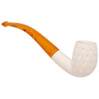AKB Meerschaum Lattice Bent Egg (with Case)