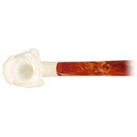 AKB Meerschaum Carved Pirate with Eyepatch Churchwarden (with Case)