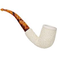 AKB Meerschaum Rusticated Bent Billiard (with Case)