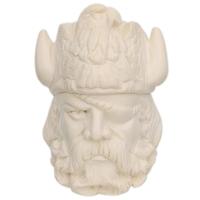 AKB Meerschaum Carved Viking with Horned Cap & Eyepatch (with Case)