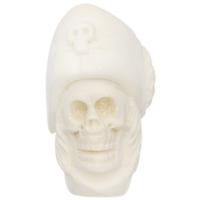 AKB Meerschaum Carved Pirate Skull with Cap (with Case)