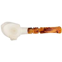 AKB Meerschaum Carved Pirate Skull with Cap (with Case)