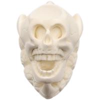 AKB Meerschaum Carved Dragon Claw Holding Skull (Selver) (with Case)