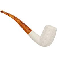 AKB Meerschaum Lattice Paneled Bent Billiard (with Case)