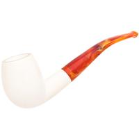 AKB Meerschaum Smooth Bent Billiard (with Case)