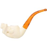 AKB Meerschaum Carved Nude Mermaid on Smooth Egg (with Case)