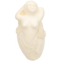 AKB Meerschaum Carved Nude Mermaid on Smooth Egg (with Case)